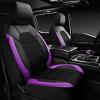 imageCAR PASS Universal Leather car seat Covers Sport fits Most Cars SUVs Trucks and Vans Full Set Black RedBlackPurple