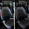 imageCAR PASS Universal Leather car seat Covers Sport fits Most Cars SUVs Trucks and Vans Full Set Black RedChameleon Iridescent