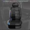 imageCAR PASS Universal Leather car seat Covers Sport fits Most Cars SUVs Trucks and Vans Full Set Black RedChameleon Iridescent