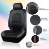 imageCAR PASS Universal Leather car seat Covers Sport fits Most Cars SUVs Trucks and Vans Full Set Black RedChameleon Iridescent
