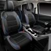 imageCAR PASS Universal Leather car seat Covers Sport fits Most Cars SUVs Trucks and Vans Full Set Black RedChameleon Iridescent