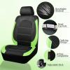 imageCAR PASS Universal Leather car seat Covers Sport fits Most Cars SUVs Trucks and Vans Full Set Black RedGreen