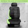 imageCAR PASS Universal Leather car seat Covers Sport fits Most Cars SUVs Trucks and Vans Full Set Black RedGreen