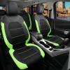 imageCAR PASS Universal Leather car seat Covers Sport fits Most Cars SUVs Trucks and Vans Full Set Black RedGreen