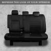 imageCAR PASS Universal Leather car seat Covers Sport fits Most Cars SUVs Trucks and Vans Full Set Black RedRear Black