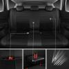 imageCAR PASS Universal Leather car seat Covers Sport fits Most Cars SUVs Trucks and Vans Full Set Black RedRear Black