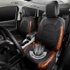 imageCAR PASS Universal Leather car seat Covers Sport fits Most Cars SUVs Trucks and Vans Full Set Black RedWood Grain Black and Brown