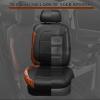 imageCAR PASS Universal Leather car seat Covers Sport fits Most Cars SUVs Trucks and Vans Full Set Black RedWood Grain Black and Brown