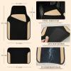 imageCAR PASS Waterproof Universal Fit Car Floor Mats Car Mats Fit for SUVVanssedans TrucksSet of 4pcs Car Carpet with Driver Heel Pad BeigeBeige