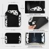 imageCAR PASS Waterproof Universal Fit Car Floor Mats Car Mats Fit for SUVVanssedans TrucksSet of 4pcs Car Carpet with Driver Heel Pad BeigeCow Print