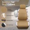 imageCAR PASS Waterproof Universal Fit Car Floor Mats Car Mats Fit for SUVVanssedans TrucksSet of 4pcs Car Carpet with Driver Heel Pad BeigeCow Print Beige