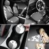 imageCAR PASS Waterproof Universal Fit Car Floor Mats Car Mats Fit for SUVVanssedans TrucksSet of 4pcs Car Carpet with Driver Heel Pad BeigeCow Print Gray