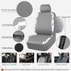imageCAR PASS Waterproof Universal Fit Car Floor Mats Car Mats Fit for SUVVanssedans TrucksSet of 4pcs Car Carpet with Driver Heel Pad BeigeCow Print Gray