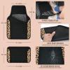 imageCAR PASS Waterproof Universal Fit Car Floor Mats Car Mats Fit for SUVVanssedans TrucksSet of 4pcs Car Carpet with Driver Heel Pad BeigeLeopard Print