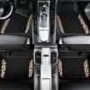imageCAR PASS Waterproof Universal Fit Car Floor Mats Car Mats Fit for SUVVanssedans TrucksSet of 4pcs Car Carpet with Driver Heel Pad BeigeLeopard Print