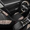 imageCAR PASS Waterproof Universal Fit Car Floor Mats Car Mats Fit for SUVVanssedans TrucksSet of 4pcs Car Carpet with Driver Heel Pad BeigeLeopard combo