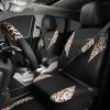 imageCAR PASS Waterproof Universal Fit Car Floor Mats Car Mats Fit for SUVVanssedans TrucksSet of 4pcs Car Carpet with Driver Heel Pad BeigeLeopard combo