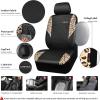 imageCAR PASS Waterproof Universal Fit Car Floor Mats Car Mats Fit for SUVVanssedans TrucksSet of 4pcs Car Carpet with Driver Heel Pad BeigeLeopard combo
