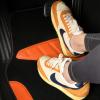 imageCAR PASS Waterproof Universal Fit Car Floor Mats Car Mats Fit for SUVVanssedans TrucksSet of 4pcs Car Carpet with Driver Heel Pad BeigeOrange
