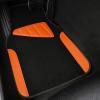 imageCAR PASS Waterproof Universal Fit Car Floor Mats Car Mats Fit for SUVVanssedans TrucksSet of 4pcs Car Carpet with Driver Heel Pad BeigeOrange