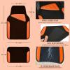 imageCAR PASS Waterproof Universal Fit Car Floor Mats Car Mats Fit for SUVVanssedans TrucksSet of 4pcs Car Carpet with Driver Heel Pad BeigeOrange