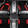 imageCAR PASS Waterproof Universal Fit Car Floor Mats Car Mats Fit for SUVVanssedans TrucksSet of 4pcs Car Carpet with Driver Heel Pad BeigeRed