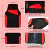 imageCAR PASS Waterproof Universal Fit Car Floor Mats Car Mats Fit for SUVVanssedans TrucksSet of 4pcs Car Carpet with Driver Heel Pad BeigeRed