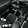 imageCAR PASS Waterproof Universal Fit Car Floor Mats Car Mats Fit for SUVVanssedans TrucksSet of 4pcs Car Carpet with Driver Heel Pad Beigecow combo