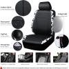 imageCAR PASS Waterproof Universal Fit Car Floor Mats Car Mats Fit for SUVVanssedans TrucksSet of 4pcs Car Carpet with Driver Heel Pad Beigecow combo