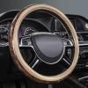 imageCAR PASS Wood Grain Microfiber Leather Steering Wheel Cover Universal Fit for 14 1215 inch Beige Steering Wheel AntiSlip Veins Design CarsSuvsMiniVans Sedans Beigebeige