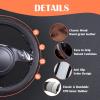 imageCAR PASS Wood Grain Microfiber Leather Steering Wheel Cover Universal Fit for 14 1215 inch Beige Steering Wheel AntiSlip Veins Design CarsSuvsMiniVans Sedans Beigeblack