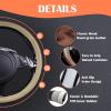 imageCAR PASS Wood Grain Microfiber Leather Steering Wheel Cover Universal Fit for 14 1215 inch Beige Steering Wheel AntiSlip Veins Design CarsSuvsMiniVans Sedans Beigebeige