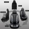 imageCAR Pass Nappa Leather Car Seat Covers Durable Waterproof Luxury Universal for SUV Pickup Truck Sedan AntiSlip Driver 5 Seats Covers Full Set with Backrest Black Chameleon Iridescent ReflectiveColored white