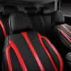 imageCAR Pass Nappa Leather Car Seat Covers Durable Waterproof Luxury Universal for SUV Pickup Truck Sedan AntiSlip Driver 5 Seats Covers Full Set with Backrest Black Chameleon Iridescent ReflectiveBlack Red