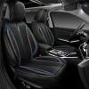 imageCAR Pass Nappa Leather Car Seat Covers Durable Waterproof Luxury Universal for SUV Pickup Truck Sedan AntiSlip Driver 5 Seats Covers Full Set with Backrest Black Chameleon Iridescent ReflectiveBlack Chameleon Iridescent
