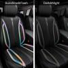 imageCAR Pass Nappa Leather Car Seat Covers Durable Waterproof Luxury Universal for SUV Pickup Truck Sedan AntiSlip Driver 5 Seats Covers Full Set with Backrest Black Chameleon Iridescent ReflectiveBlack Chameleon