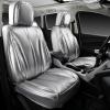 imageCAR Pass Nappa Leather Car Seat Covers Durable Waterproof Luxury Universal for SUV Pickup Truck Sedan AntiSlip Driver 5 Seats Covers Full Set with Backrest Black Chameleon Iridescent ReflectiveBright Silver Leather