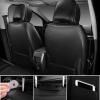 imageCAR Pass Nappa Leather Car Seat Covers Durable Waterproof Luxury Universal for SUV Pickup Truck Sedan AntiSlip Driver 5 Seats Covers Full Set with Backrest Black Chameleon Iridescent ReflectiveBlack Leather Strips