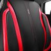 imageCAR Pass Nappa Leather Car Seat Covers Durable Waterproof Luxury Universal for SUV Pickup Truck Sedan AntiSlip Driver 5 Seats Covers Full Set with Backrest Black Chameleon Iridescent ReflectiveBlack Red Carbon
