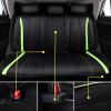 imageCAR Pass Nappa Leather Car Seat Covers Durable Waterproof Luxury Universal for SUV Pickup Truck Sedan AntiSlip Driver 5 Seats Covers Full Set with Backrest Black Chameleon Iridescent ReflectiveGreen