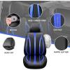 imageCAR Pass Nappa Leather Car Seat Covers Durable Waterproof Luxury Universal for SUV Pickup Truck Sedan AntiSlip Driver 5 Seats Covers Full Set with Backrest Black Chameleon Iridescent ReflectiveBlack Blue Carbon