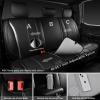 imageCAR Pass Nappa Leather Car Seat Covers Durable Waterproof Luxury Universal for SUV Pickup Truck Sedan AntiSlip Driver 5 Seats Covers Full Set with Backrest Black Chameleon Iridescent ReflectiveGray Carbon