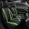imageCAR Pass Nappa Leather Car Seat Covers Durable Waterproof Luxury Universal for SUV Pickup Truck Sedan AntiSlip Driver 5 Seats Covers Full Set with Backrest Black Chameleon Iridescent ReflectiveGreen