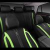 imageCAR Pass Nappa Leather Car Seat Covers Durable Waterproof Luxury Universal for SUV Pickup Truck Sedan AntiSlip Driver 5 Seats Covers Full Set with Backrest Black Chameleon Iridescent ReflectiveGreen