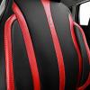imageCAR Pass Nappa Leather Car Seat Covers Durable Waterproof Luxury Universal for SUV Pickup Truck Sedan AntiSlip Driver 5 Seats Covers Full Set with Backrest Black Chameleon Iridescent ReflectiveBlack Red