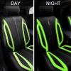imageCAR Pass Nappa Leather Car Seat Covers Durable Waterproof Luxury Universal for SUV Pickup Truck Sedan AntiSlip Driver 5 Seats Covers Full Set with Backrest Black Chameleon Iridescent ReflectiveGreen Black
