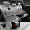 imageCAR Pass Nappa Leather Car Seat Covers Durable Waterproof Luxury Universal for SUV Pickup Truck Sedan AntiSlip Driver 5 Seats Covers Full Set with Backrest Black Chameleon Iridescent ReflectiveBright Silver Leather