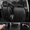 imageCAR Pass Nappa Leather Car Seat Covers Durable Waterproof Luxury Universal for SUV Pickup Truck Sedan AntiSlip Driver 5 Seats Covers Full Set with Backrest Black Chameleon Iridescent ReflectiveBlack Red