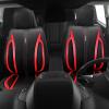 imageCAR Pass Nappa Leather Car Seat Covers Durable Waterproof Luxury Universal for SUV Pickup Truck Sedan AntiSlip Driver 5 Seats Covers Full Set with Backrest Black Chameleon Iridescent ReflectiveBlack Red Carbon