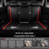 imageCAR Pass Nappa Leather Car Seat Covers Durable Waterproof Luxury Universal for SUV Pickup Truck Sedan AntiSlip Driver 5 Seats Covers Full Set with Backrest Black Chameleon Iridescent ReflectiveBlack Red